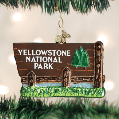 Old World Christmas Blown Glass Yellowstone National Park Ornament