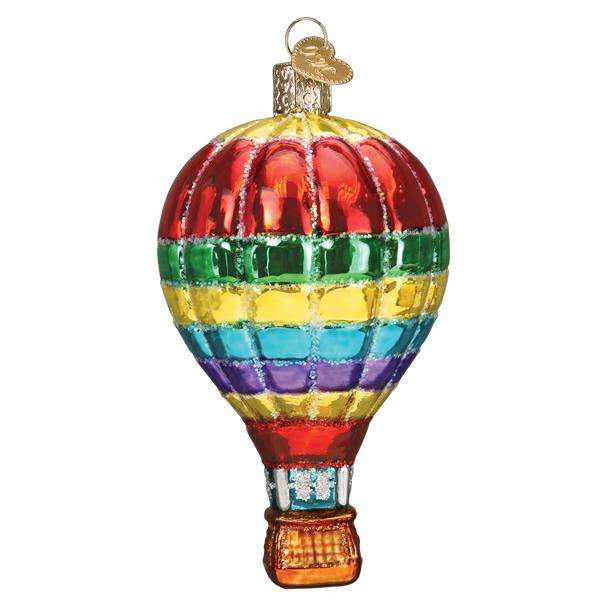 Old World Christmas Blown Glass Hot Air Balloon Ornament