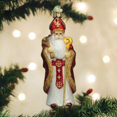 Old World Christmas Blown Glass St Nicholas Ornament