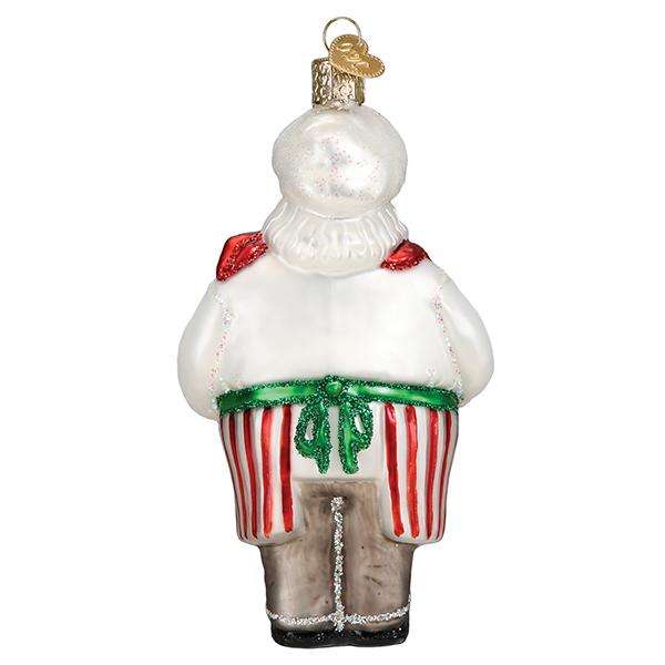 Old World Christmas Blown Glass Chef Santa Ornament