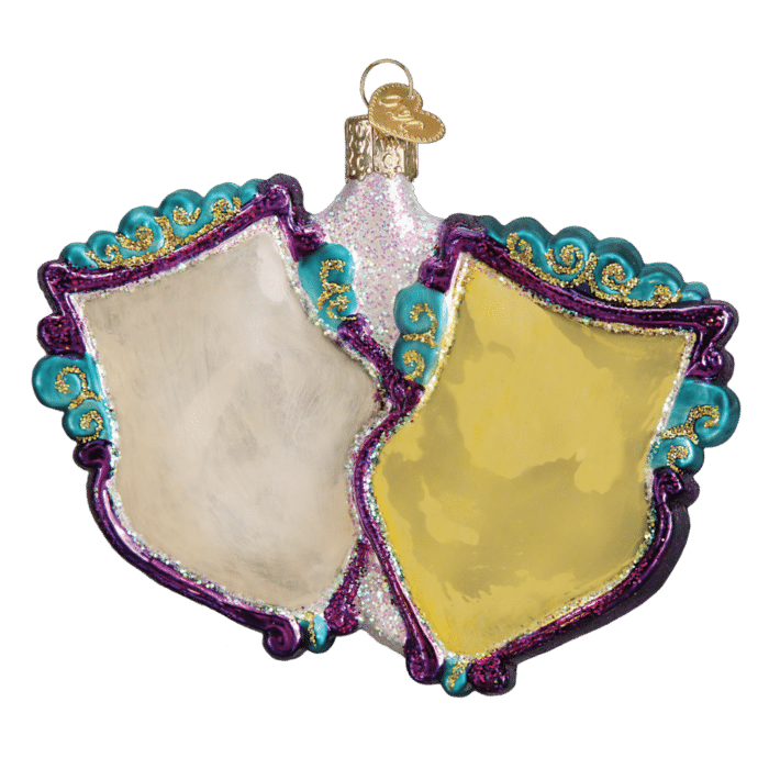 Old World Christmas Blown Glass Comedy and Tragedy Ornament