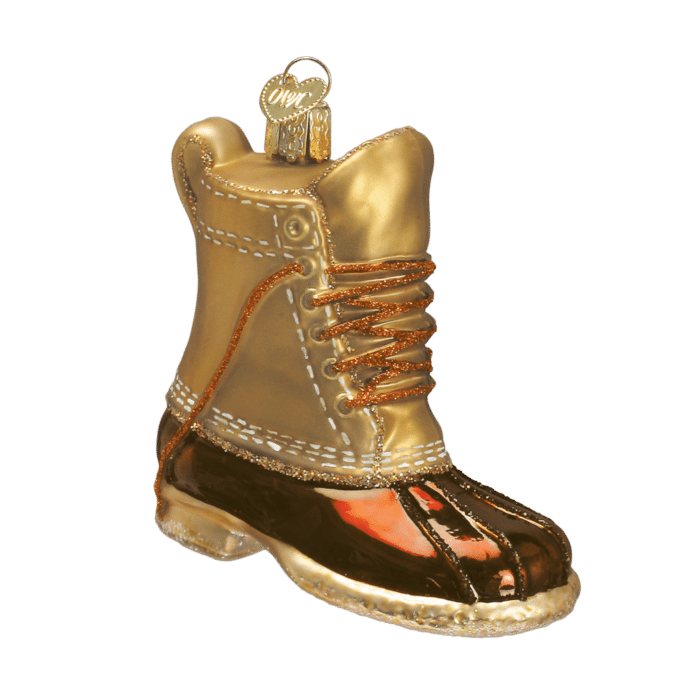 Old World Christmas Blown Glass Field Boot Ornament