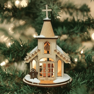 Ginger Cottages Wedding Chapel Ornament