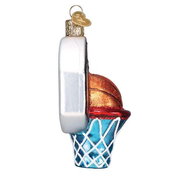 Old World Christmas Blown Glass Basketball Hoop Ornament