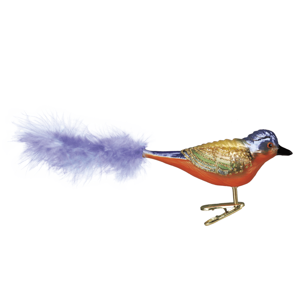 Old World Christmas Blown Glass Painted Bunting Ornament