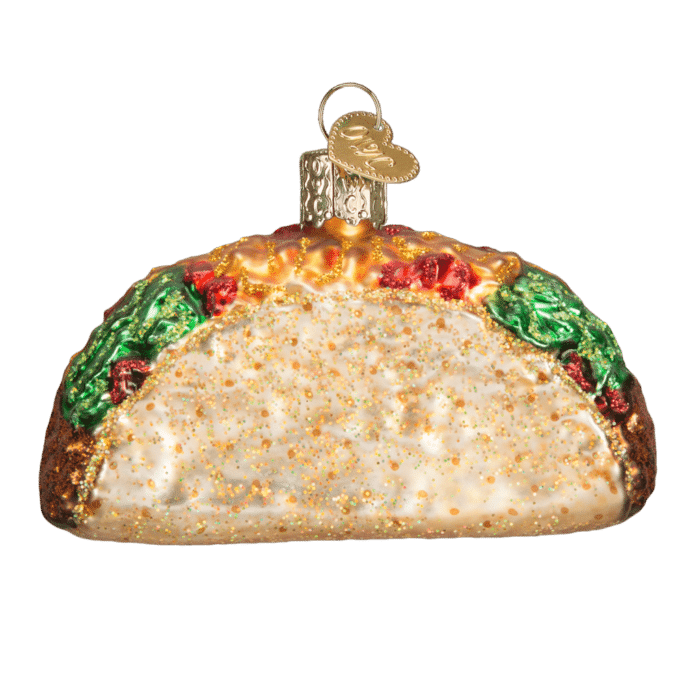 Old World Christmas Blown Glass Taco Ornament