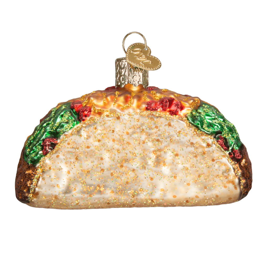 Old World Christmas Blown Glass Taco Ornament