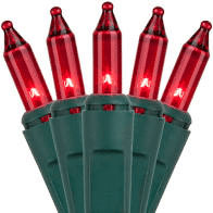 Mini Lights Green Cord 50 Bulbs