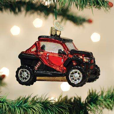 Old World Christmas Blown Glass Side by Side Atv Ornament