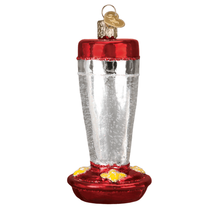 Old World Christmas Blown Glass Hummingbird Feeder Ornament