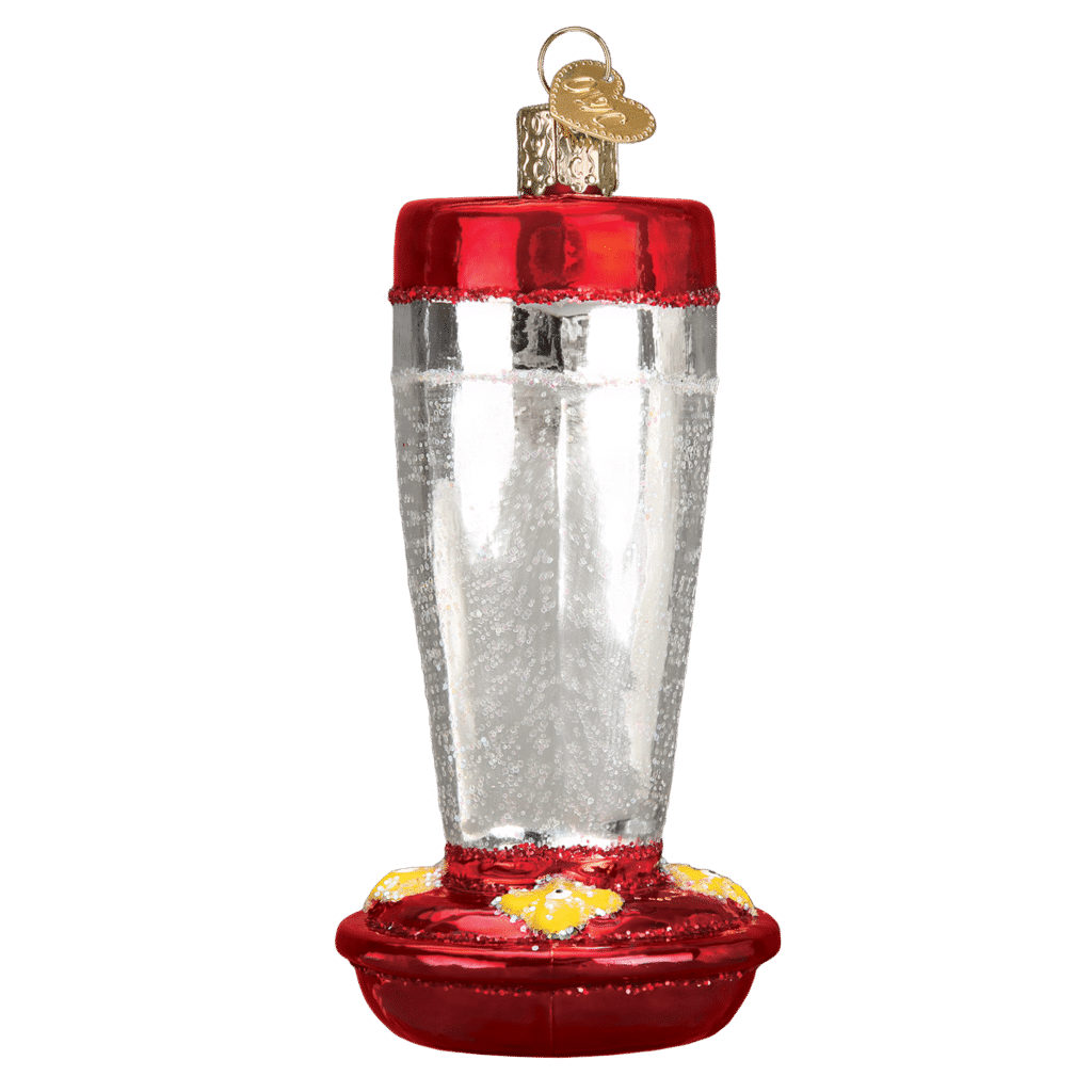 Old World Christmas Blown Glass Hummingbird Feeder Ornament