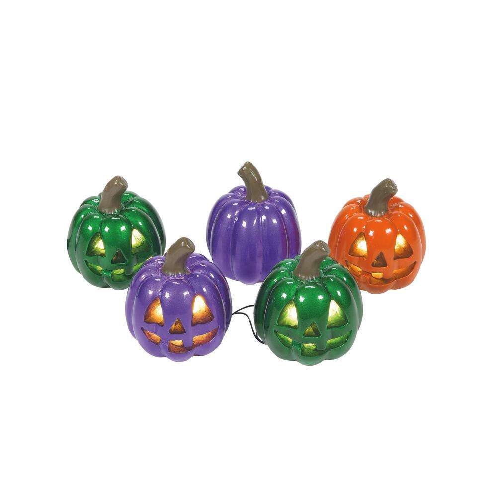 Dept 56 Halloween Village Lit Shiny Pumpkin String Light