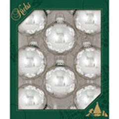 Bright Silver Balls Box of 8