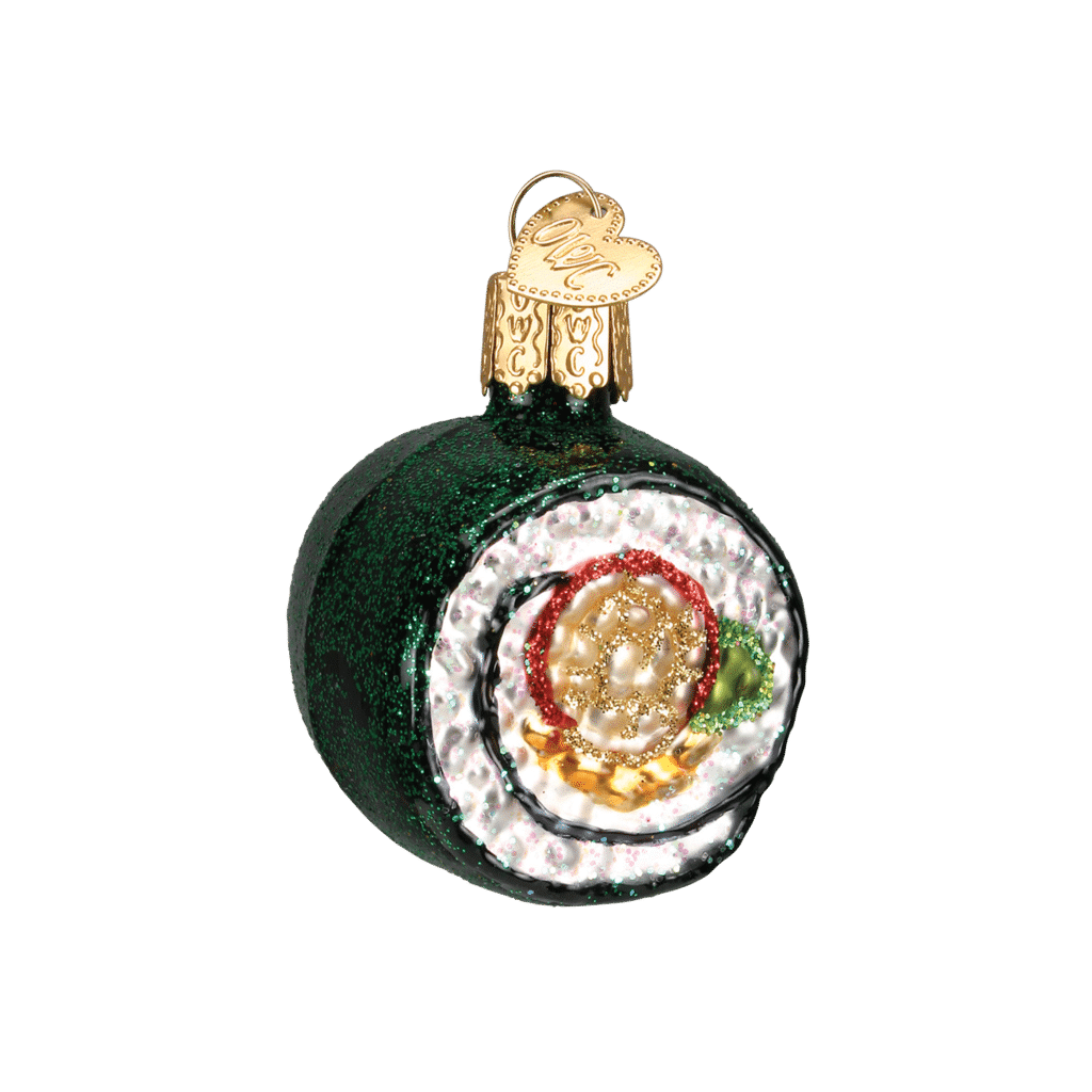 Old World Christmas Blown Glass Sushi Roll Ornament