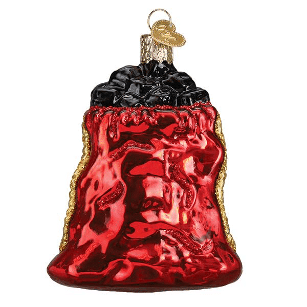 Old World Christmas Blown Glass Bag of Coal Ornament
