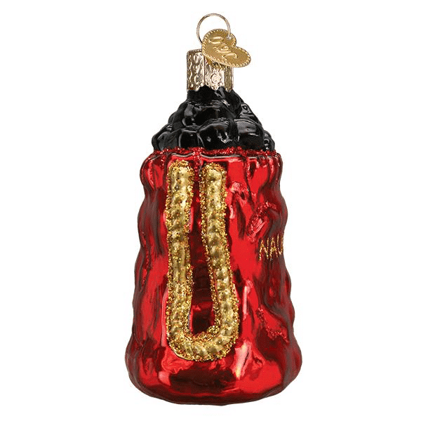 Old World Christmas Blown Glass Bag of Coal Ornament