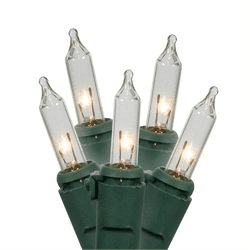 Mini Lights Green Cord 50 Bulbs