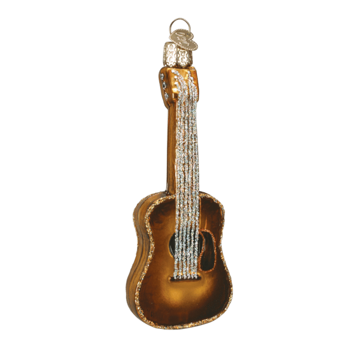 Old World Christmas Blown Glass Guitar Ornament