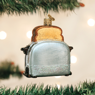 Old World Christmas Blown Glass Retro Toaster Ornament