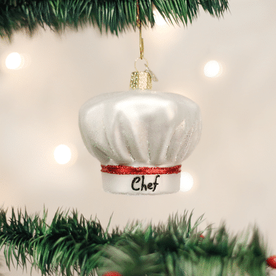 Old World Christmas Blown Glass Chefs Hat Ornament