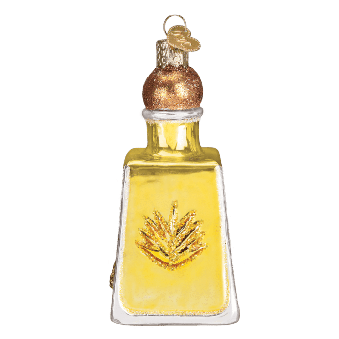 Old World Christmas Blown Glass Tequila Bottle Ornament