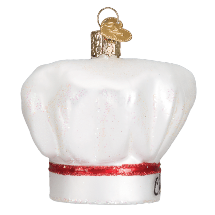 Old World Christmas Blown Glass Chefs Hat Ornament