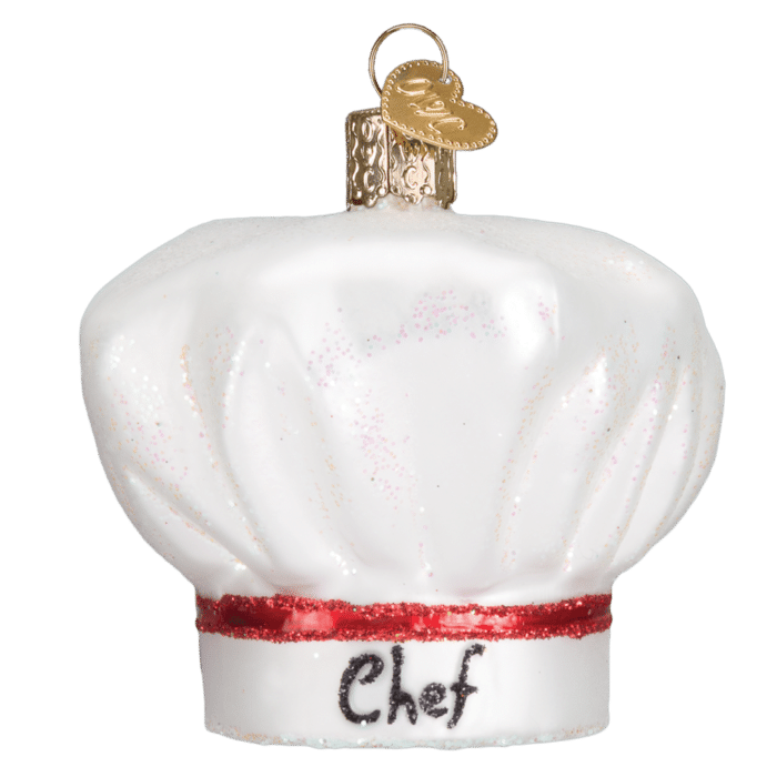 Old World Christmas Blown Glass Chefs Hat Ornament