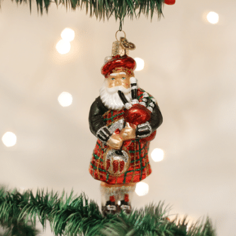 Old World Christmas Blown Glass Highland Santa Ornament
