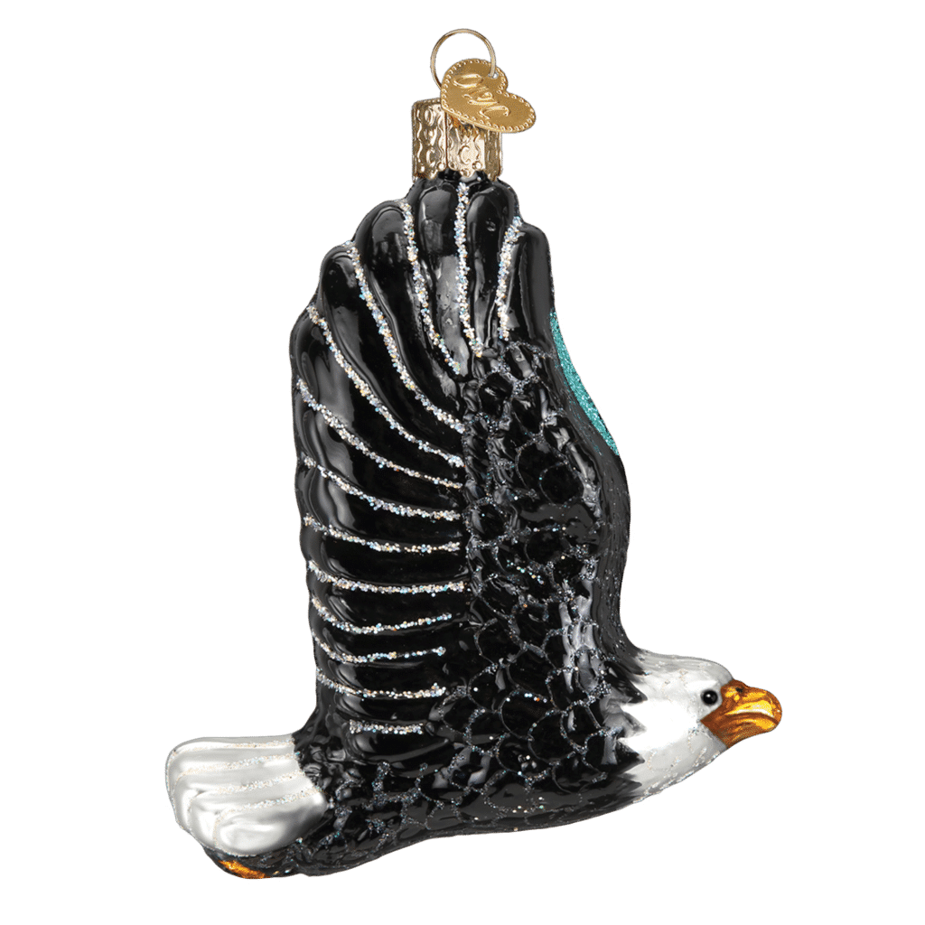 Old World Christmas Blown Glass Eagle in Flight Ornament
