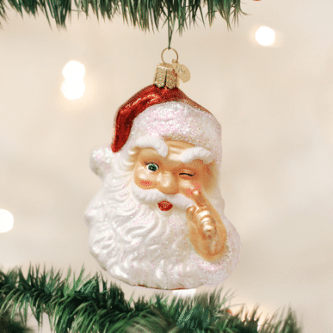 Old World Christmas Blown Glass Night Before Christmas Santa Ornament