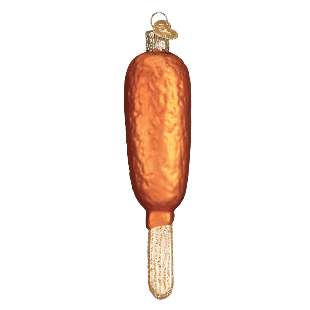 Old World Christmas Blown Glass Corn Dog Ornament