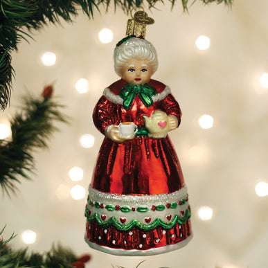 Old World Christmas Blown Glass Mrs Claus Ornament