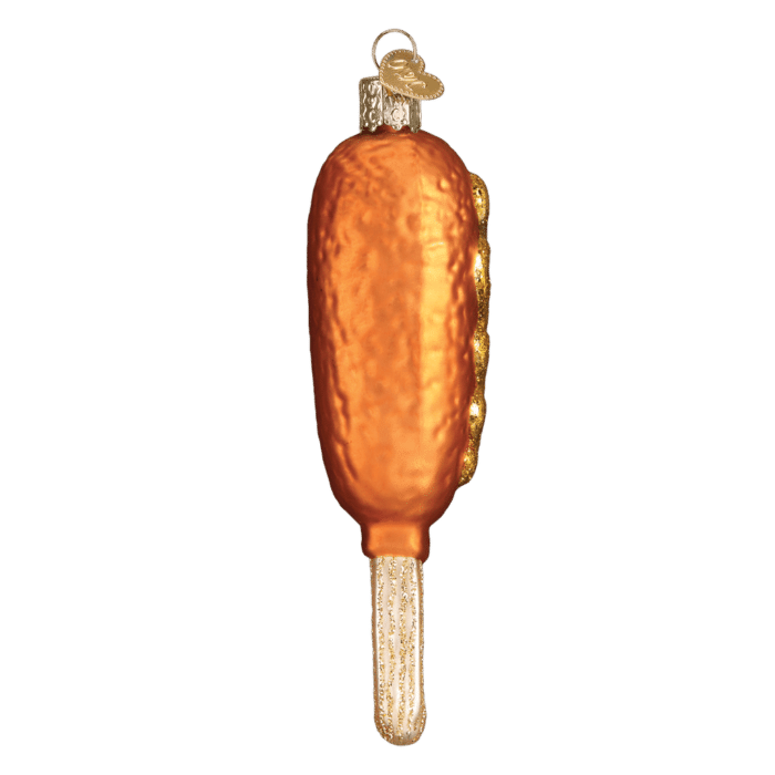 Old World Christmas Blown Glass Corn Dog Ornament