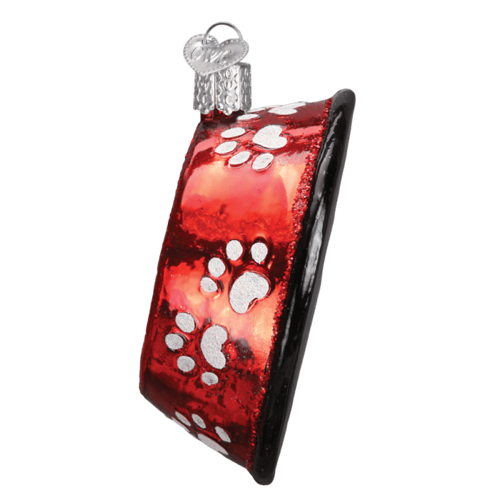 Old World Christmas Blown Glass Dog Bowl Ornament