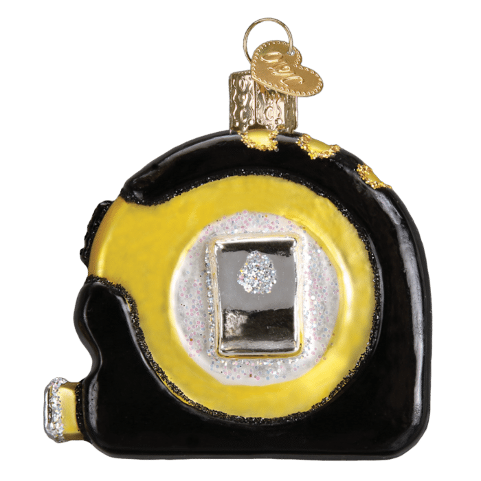Old World Christmas Blown Glass Tape Measure Ornament