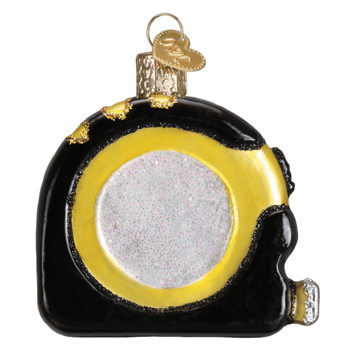 Old World Christmas Blown Glass Tape Measure Ornament