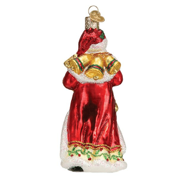 Old World Christmas Blown Glass Father Christmas with Bells Ornament