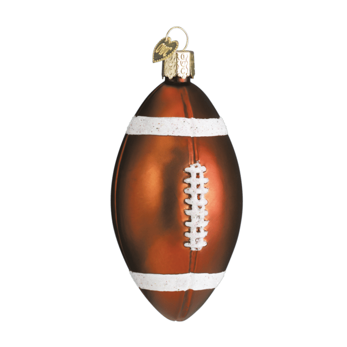 Old World Christmas Blown Glass Football Ornament