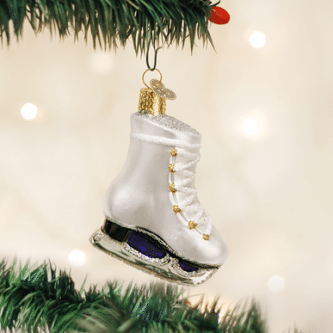 Old World Christmas Blown Glass Ice Skate Ornament