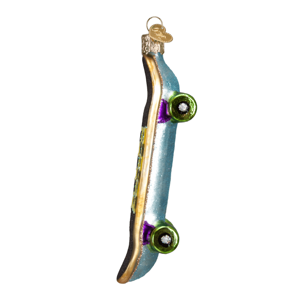 Old World Christmas Blown Glass Skateboard Ornament