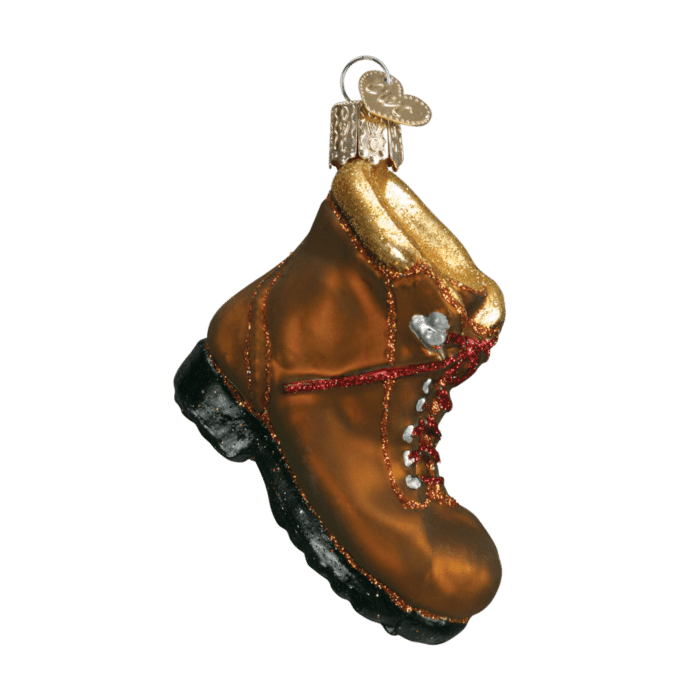Old World Christmas Blown Glass Hiking Boot Ornament