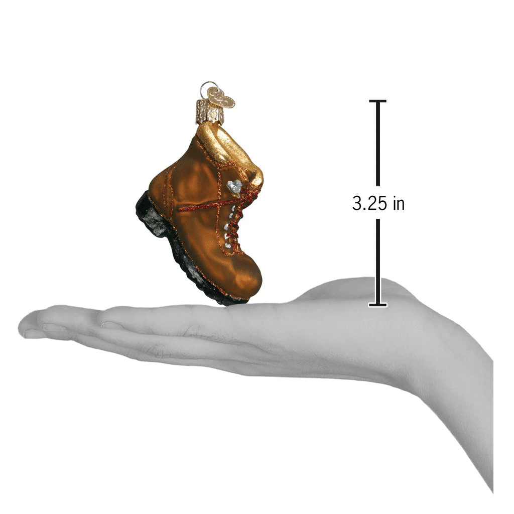 Old World Christmas Blown Glass Hiking Boot Ornament