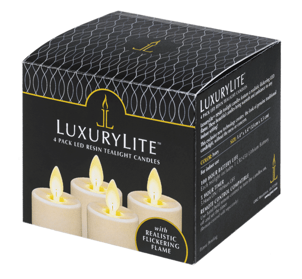 Luxurylite Moving Flame Tea Lights Set Two Colors