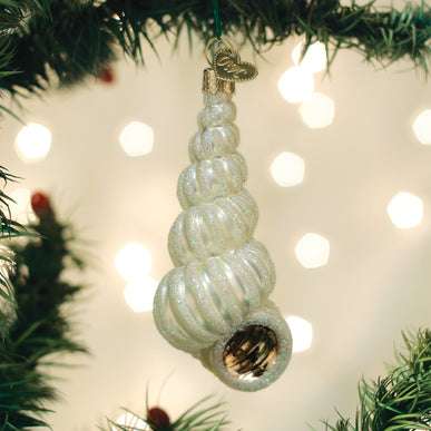 Old World Christmas Blown Glass Wentletrap Shell Ornament