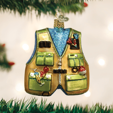 Fishing Vest Ornament Old World Christmas