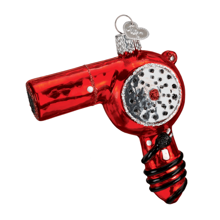 Old World Christmas Blown Glass Blow Dryer Ornament