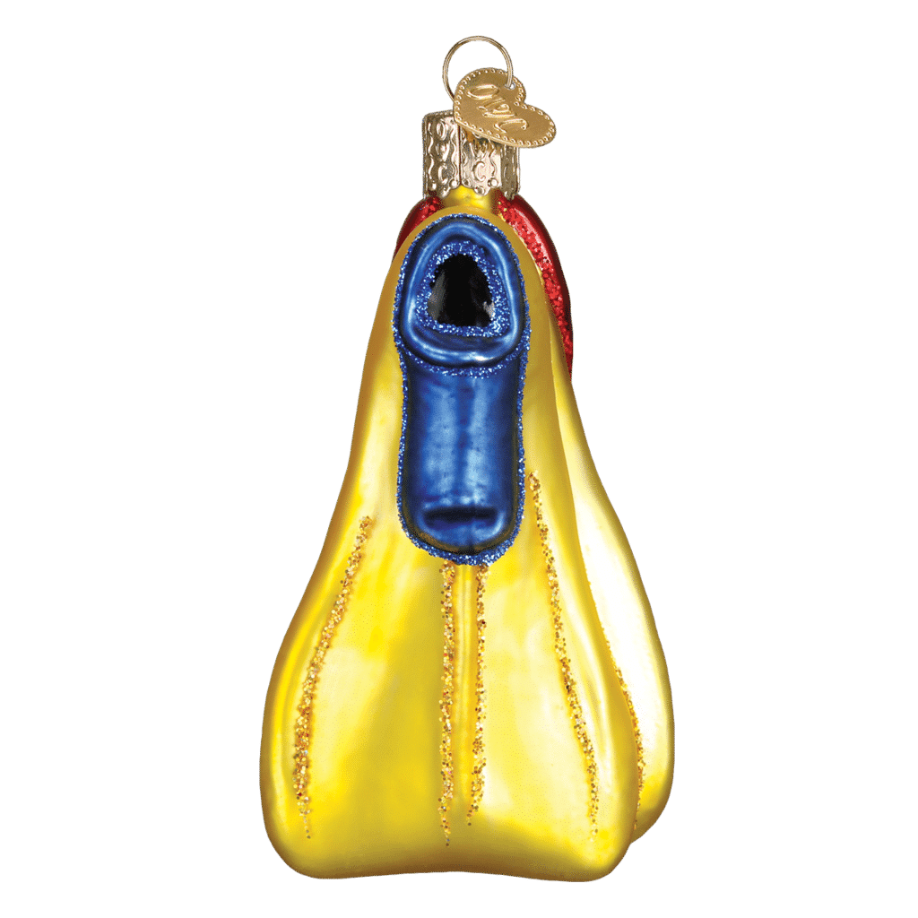 Old World Christmas Blown Glass Swim Flippers Ornament