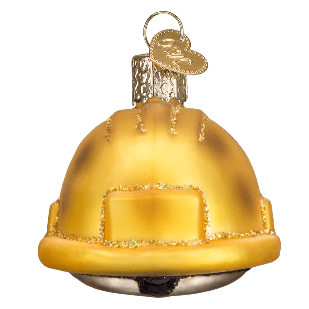 Old World Christmas Blown Glass Construction Helmet Ornament