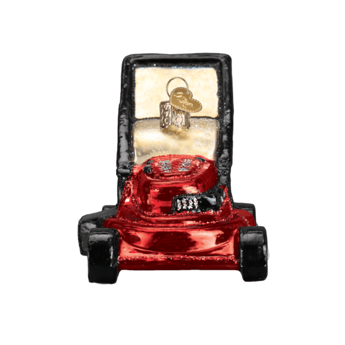 Old World Christmas Blown Glass Lawn Mower Ornament