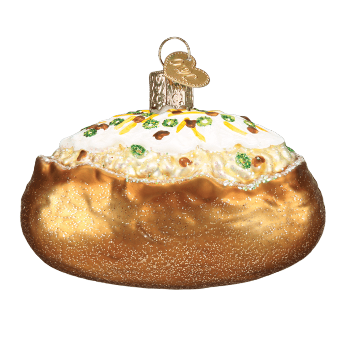 Old World Christmas Blown Glass Baked Potato Ornament